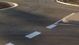 Crossing with caution lines - Car Park Line Markings