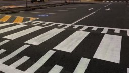 Road line markings- crossing